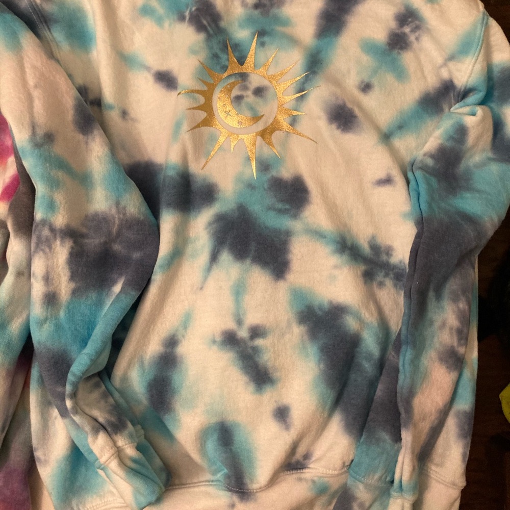 Tyedye sweat shirt moon sun